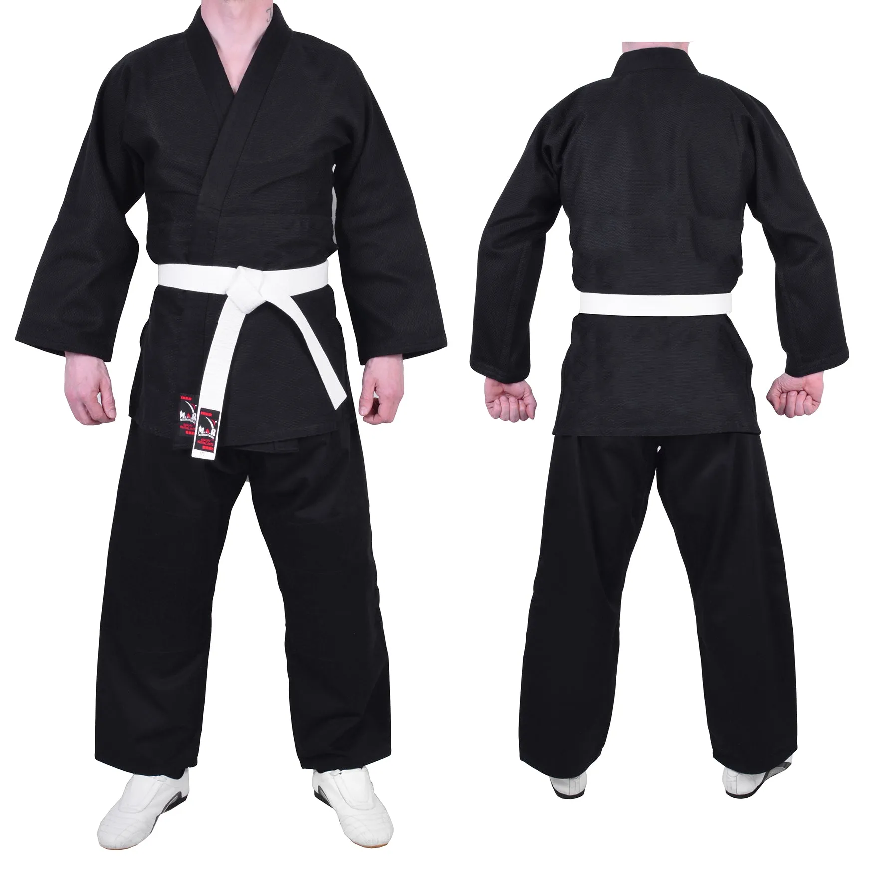 MAR-024B | Lightweight Black Judo/Jiu-Jitsu Uniform for Beginner Students   FREE BELT