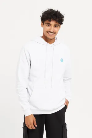 Men Ecru Basic Hoodie