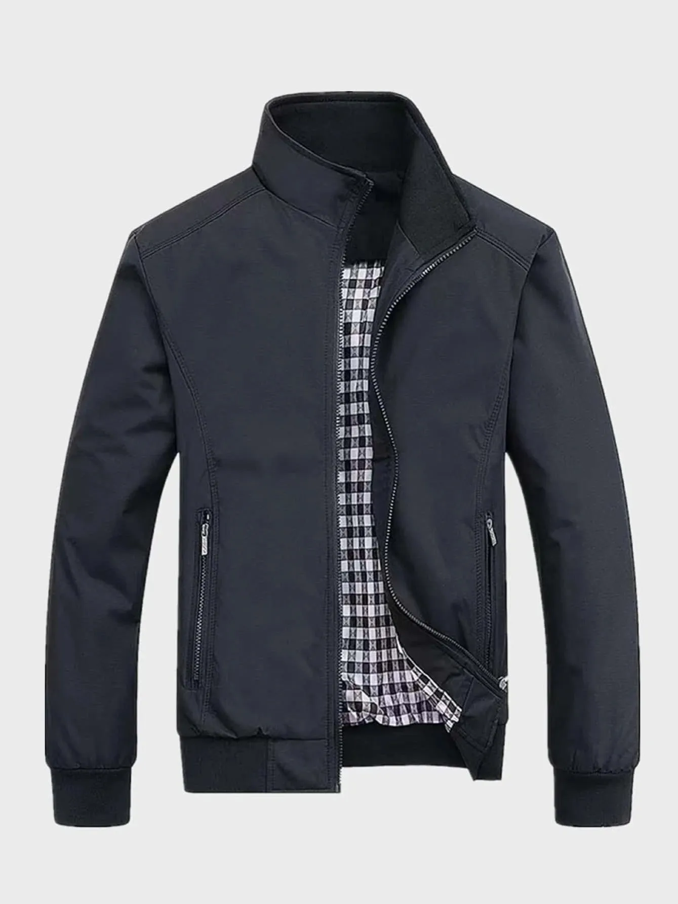 Men's Casual Zip Up Jacket With Pocket