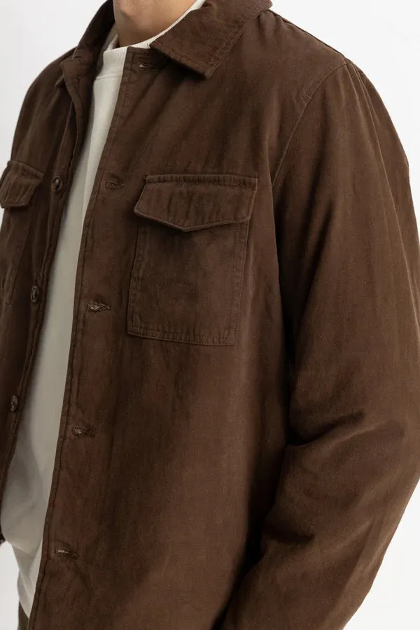 Men's Insulated Overshirt - Chocolate