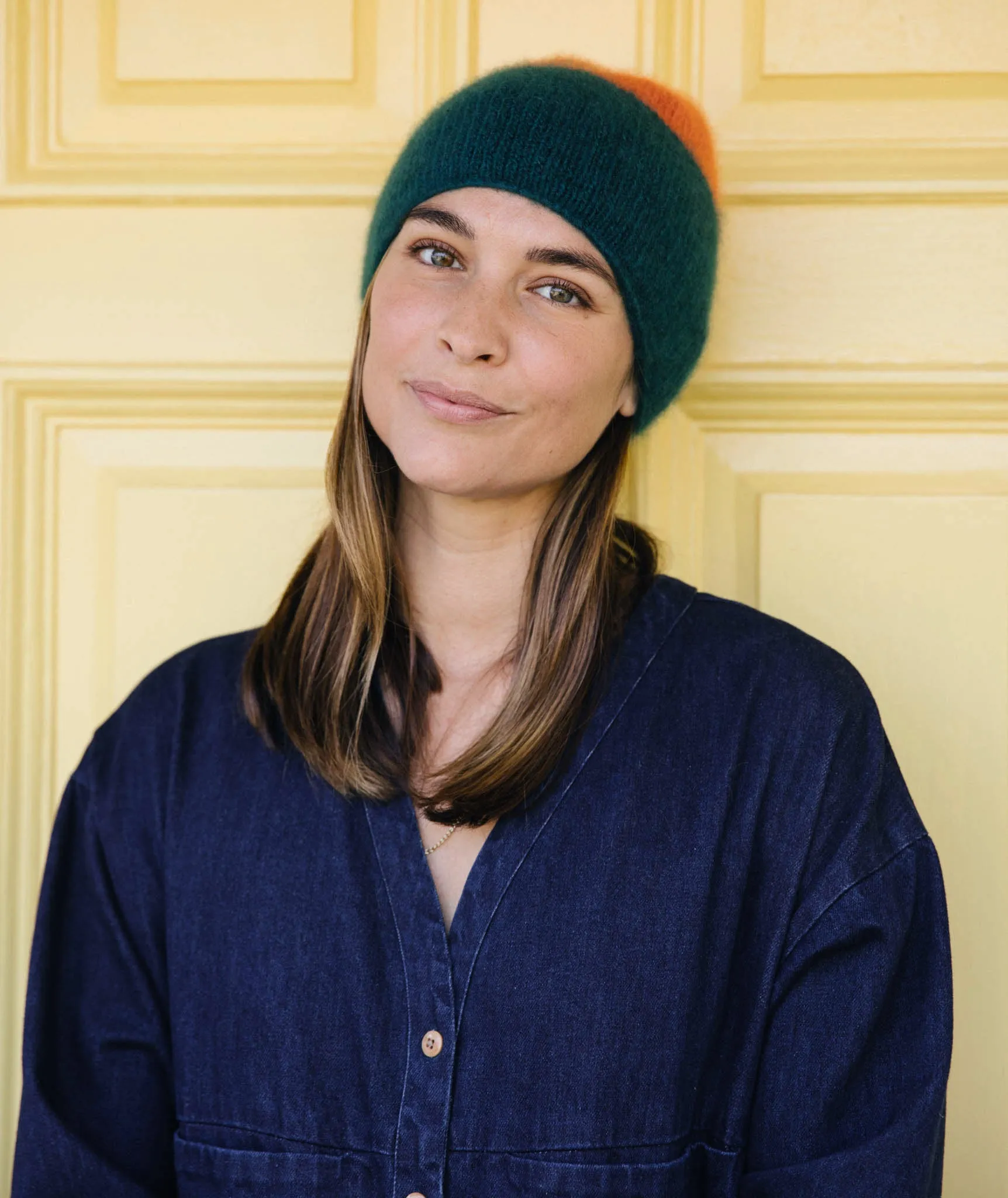 Minimalist Hat: Color-Blocked Version Using Lang Cashmere Light