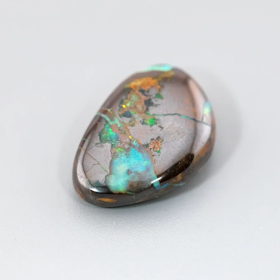 Natural Australian Boulder Opal Loose Gemstone Blue& Green 13.48 ct