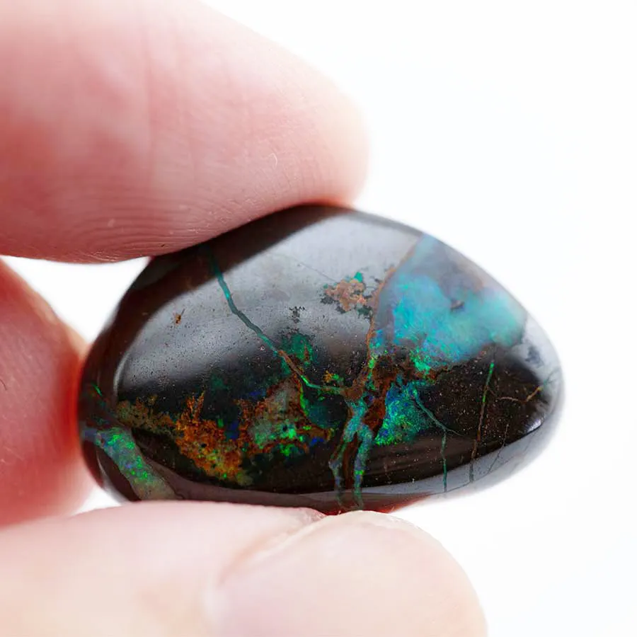 Natural Australian Boulder Opal Loose Gemstone Blue& Green 13.48 ct