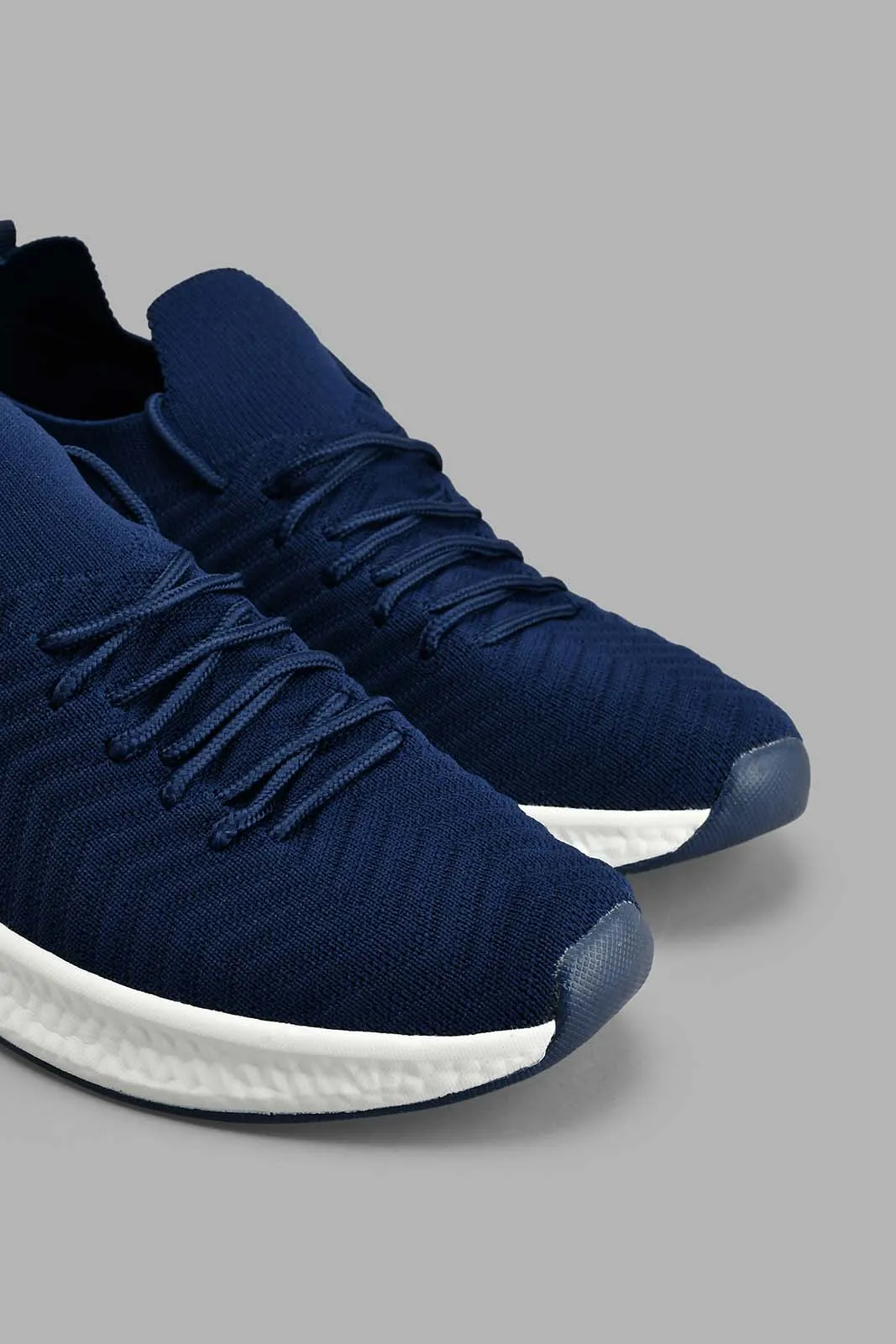 Navy Knitted Sneaker