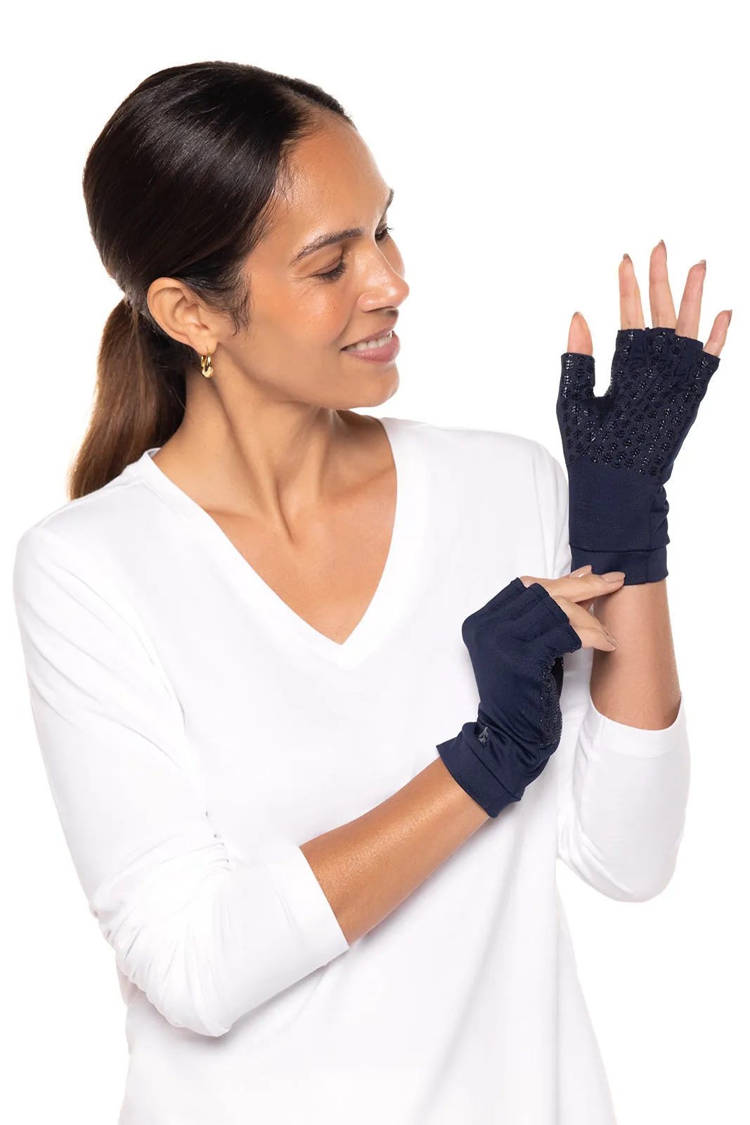 Ouray UV Fingerless Sun Gloves  |  Navy