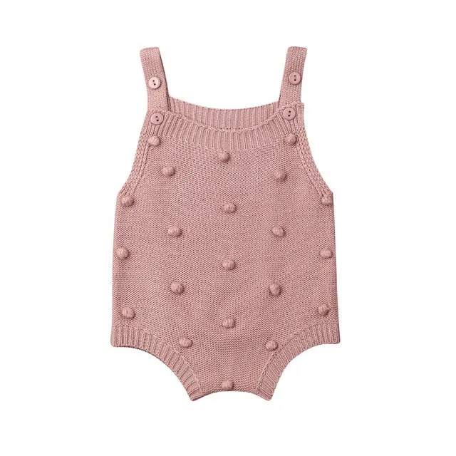 Pom Pom Baby Knitted Romper