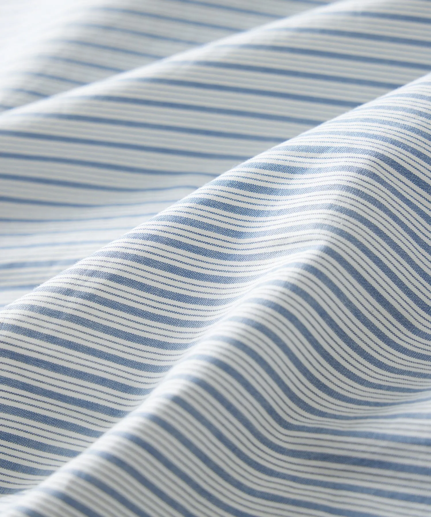 Poplin Sport Shirt in Blue Triple Stripe