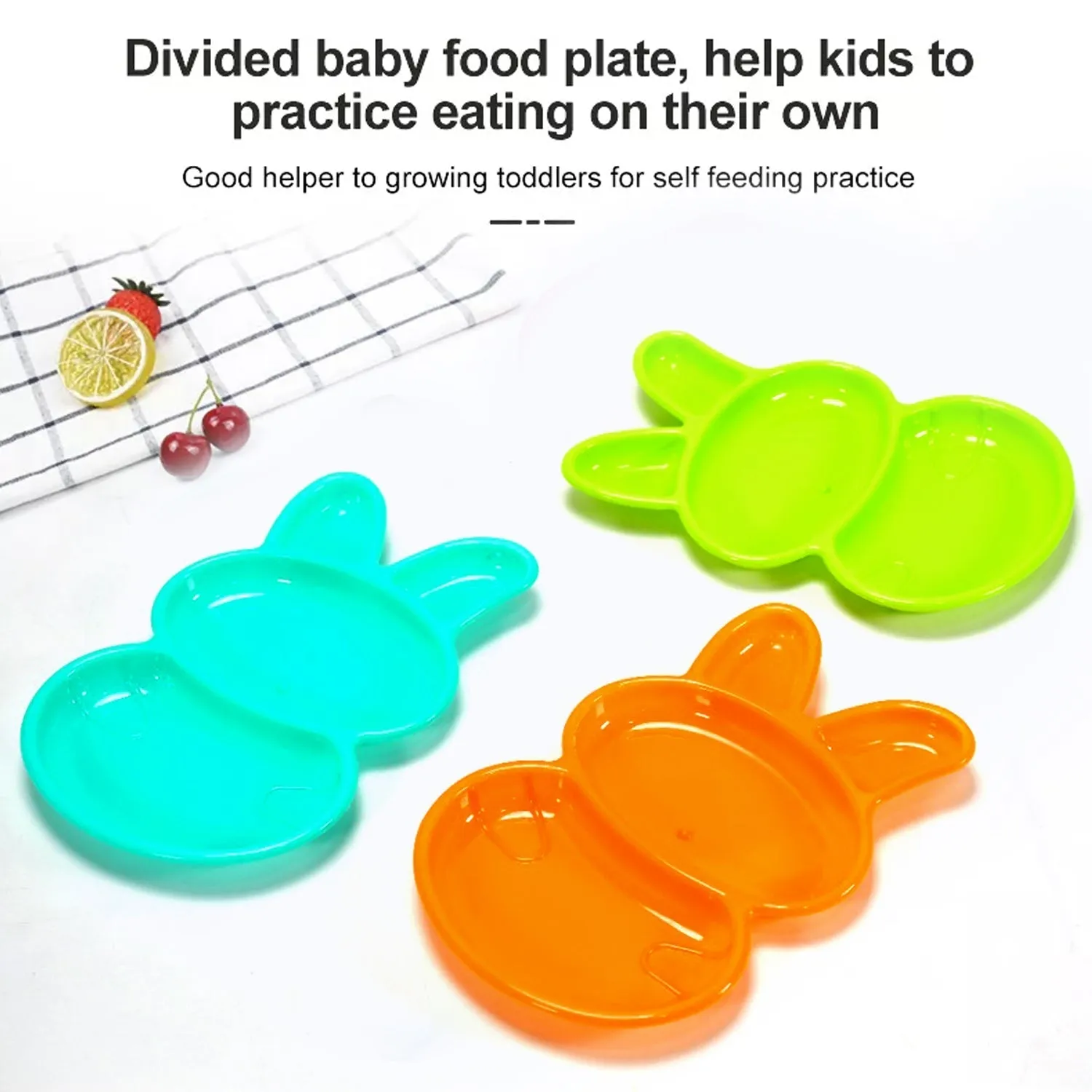 Rabbit Shape Dish 6 pcs For Kids (multicolor)