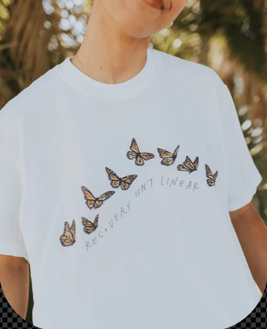 Recovery Isn't Linear (Butterflies) - T-Shirt