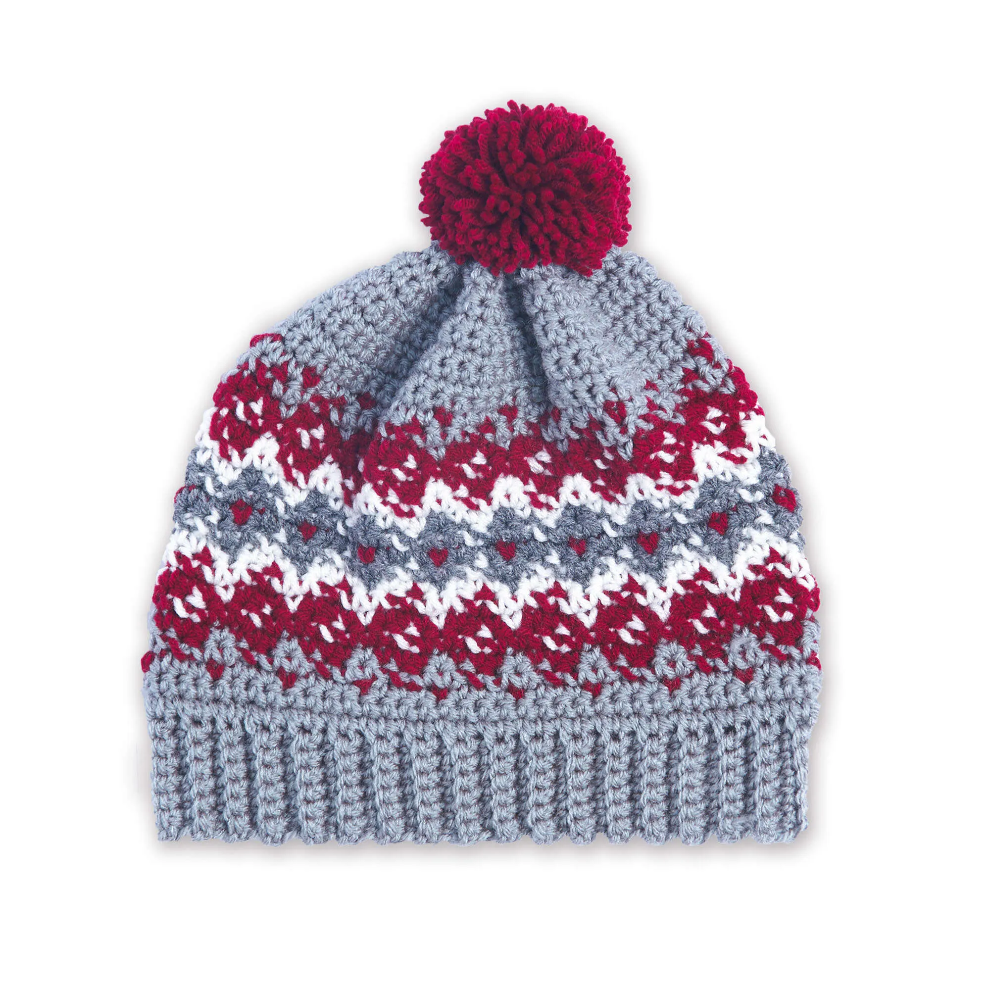 Red Heart Crochet Colorwork Family Hats