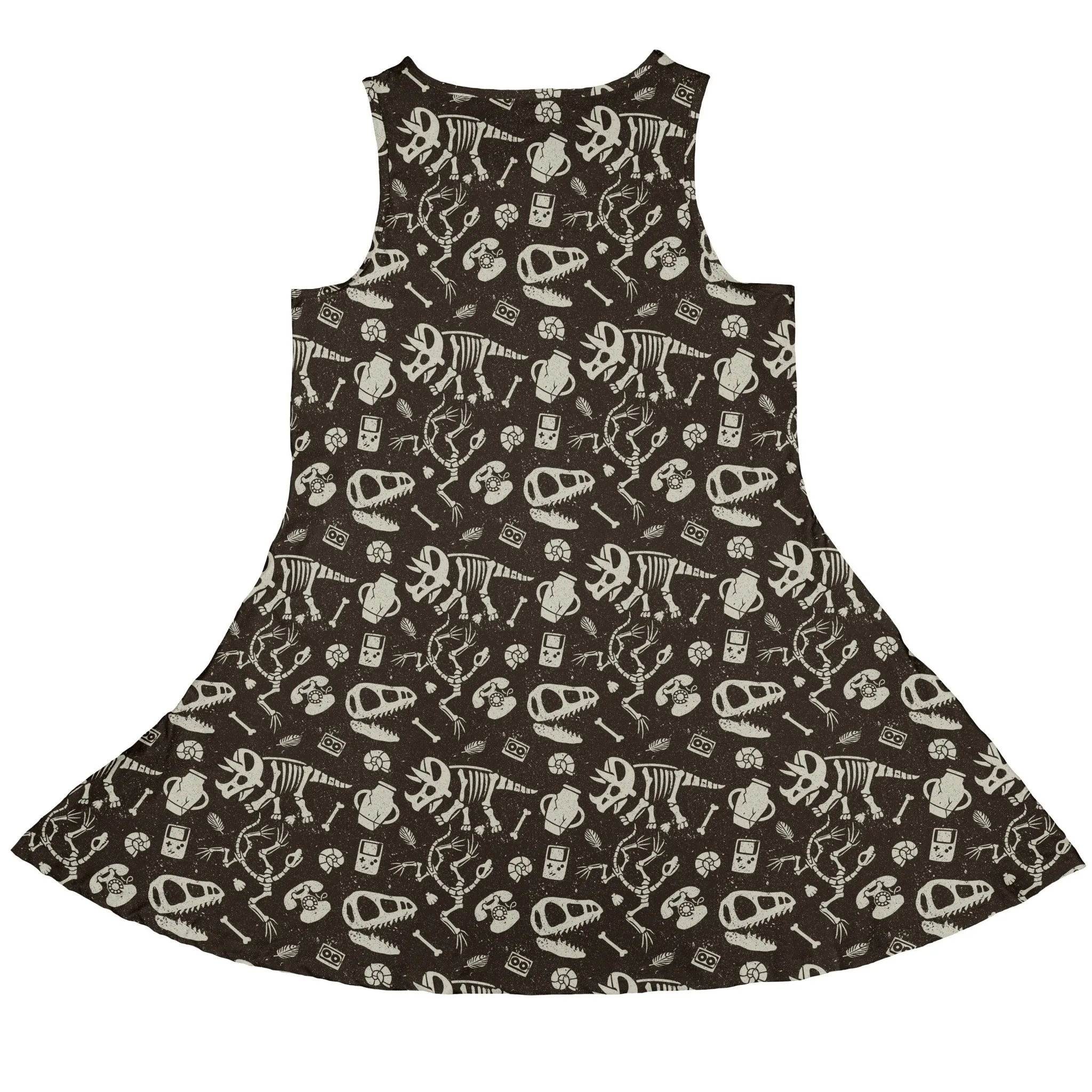 Retro Fossils And Dinosaurs Dress