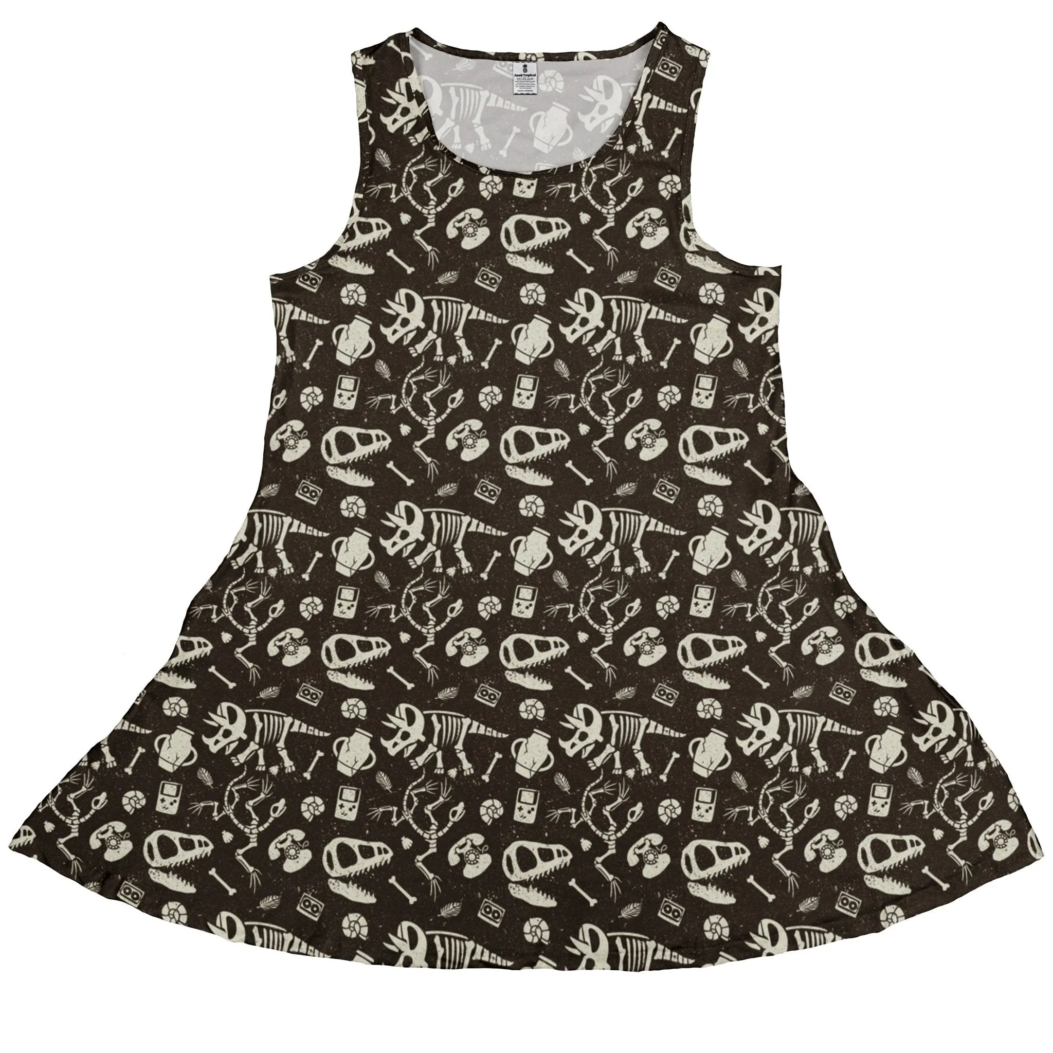 Retro Fossils And Dinosaurs Dress