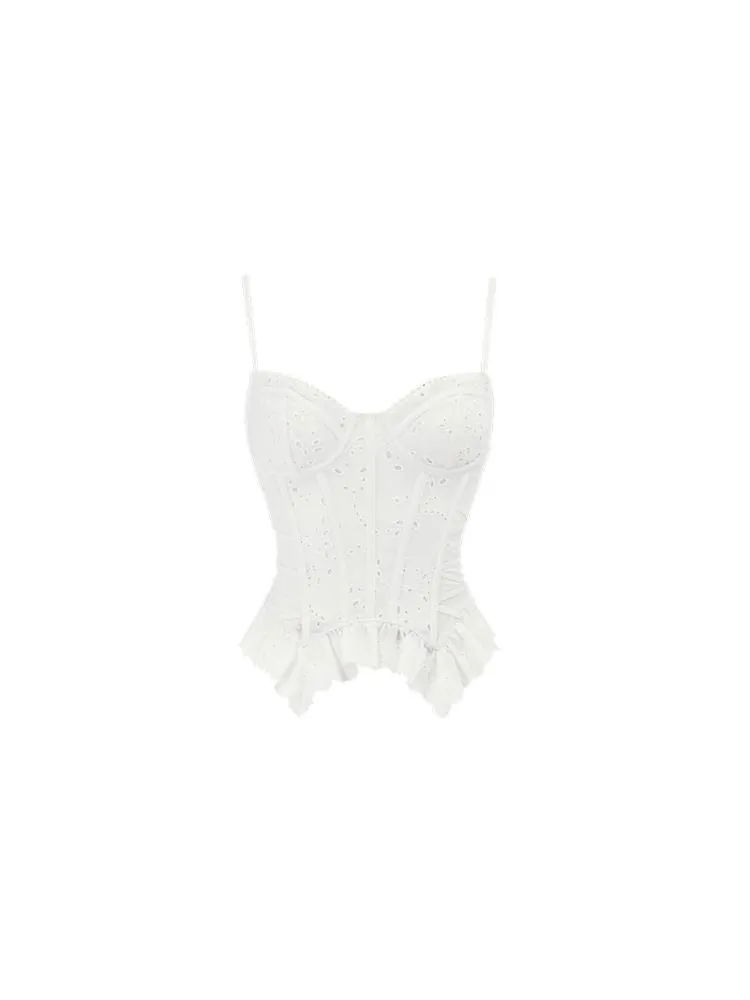 Ring lace jacquard herringbone corset【s0000009439】