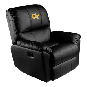 Rocker Recliner with Georgia Tech Yellow Jackets Block GT Logo