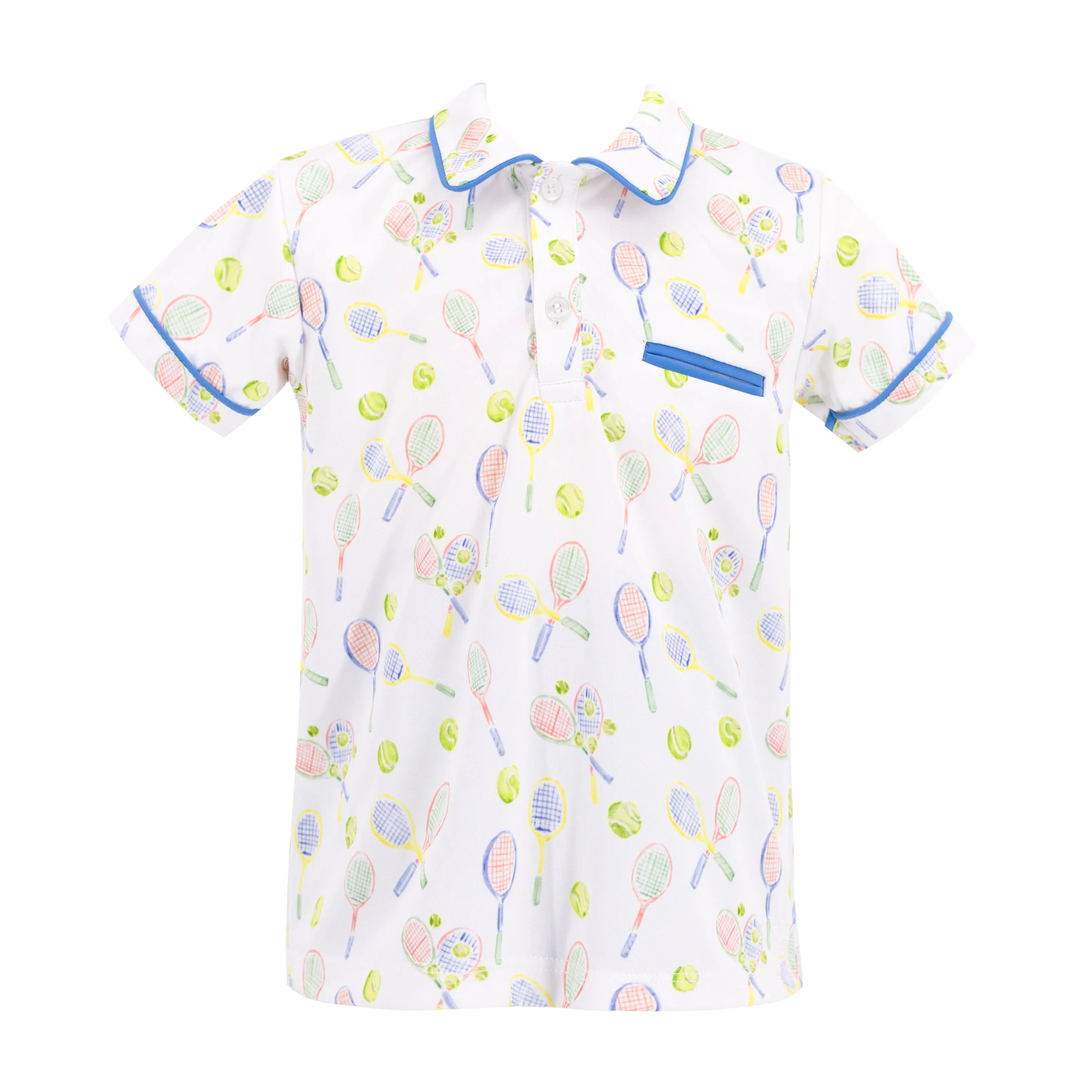 Roger Boy Polo Shirt - Racket Print