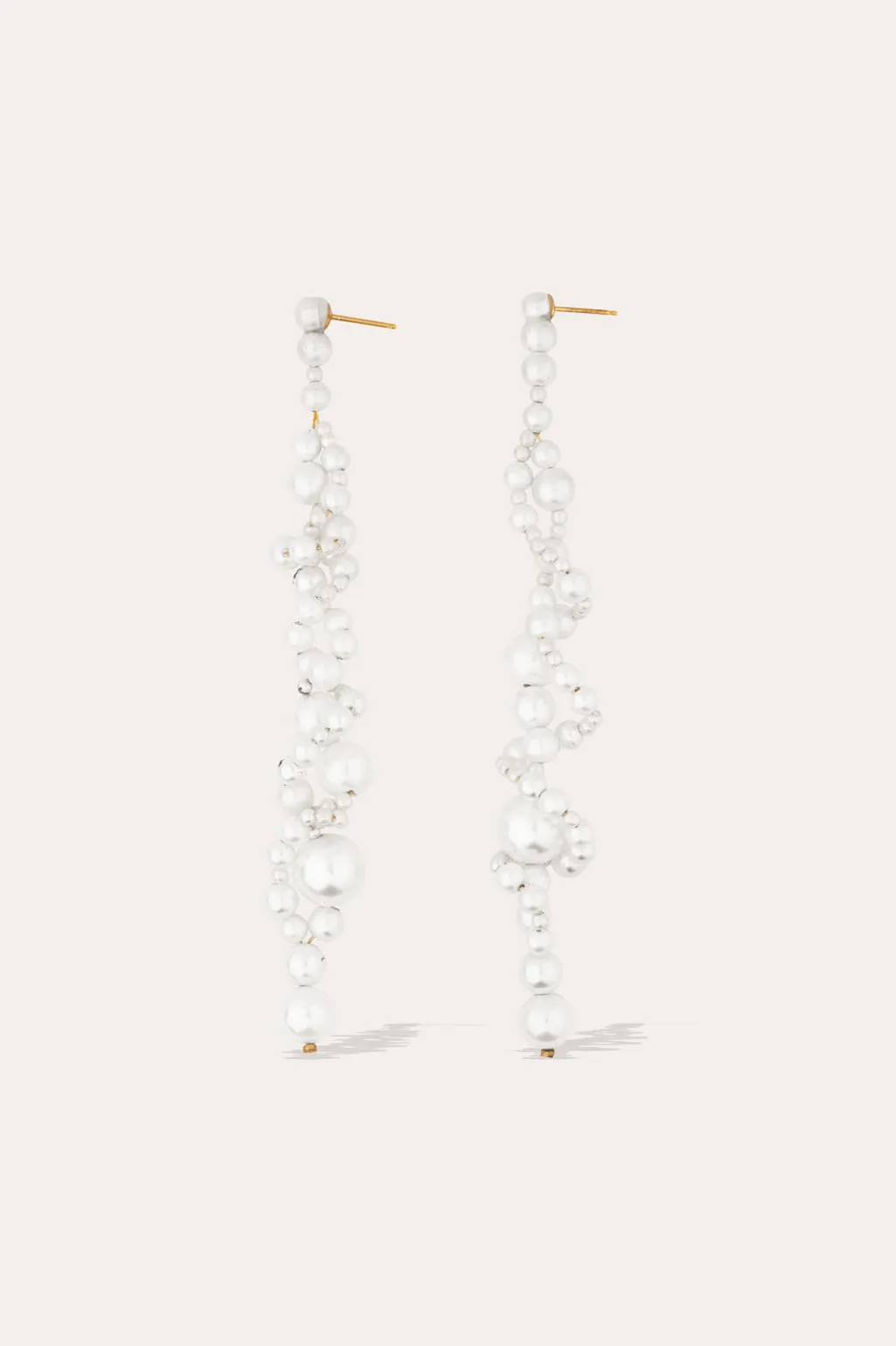 Running for the Hills - Pearl and Recycled Gold Vermeil Earrings