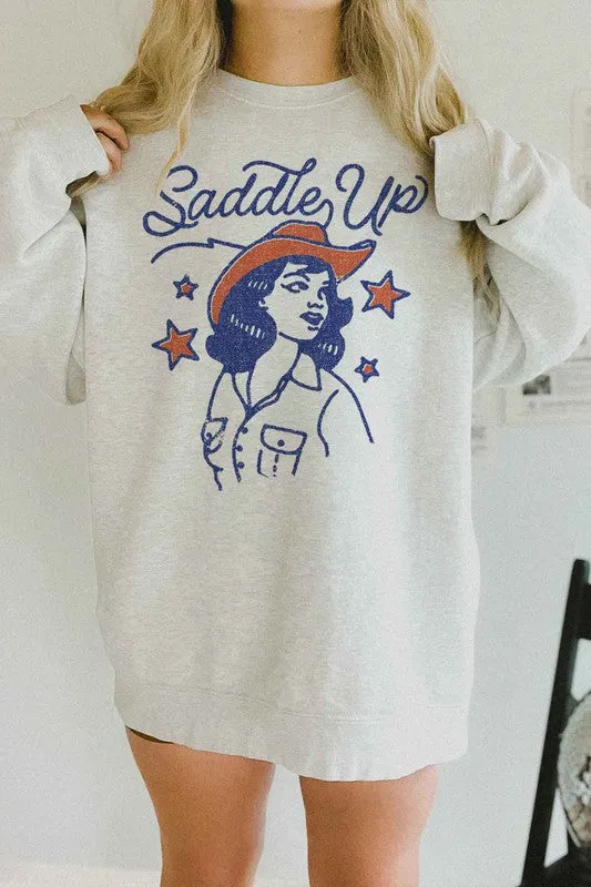 SADDLE UP COUNTRY OVERSIZED SWEATSHIRT