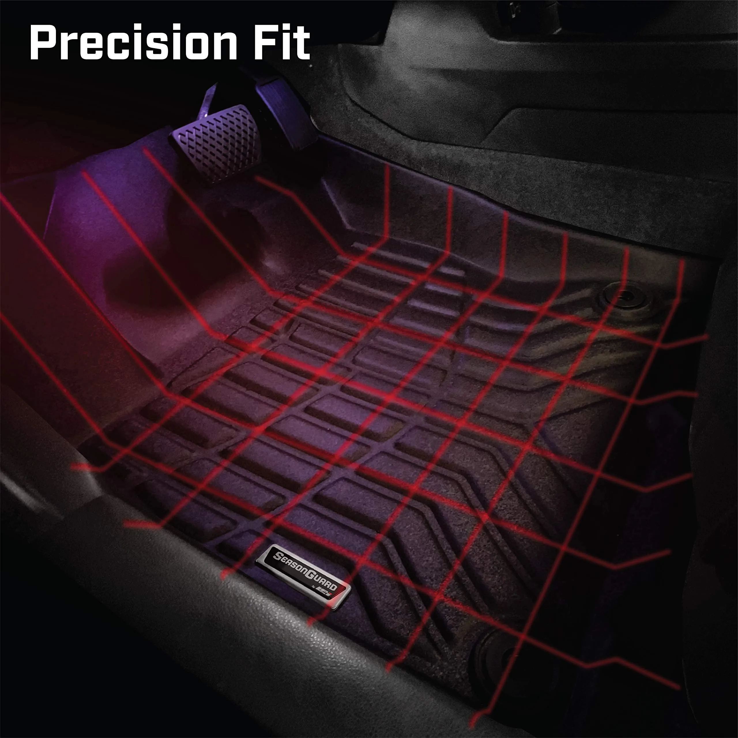 Season Guard 3D Floor Mat Liner, Jeep Cherokee 2016-2018 Front and Rear Seat 3pc