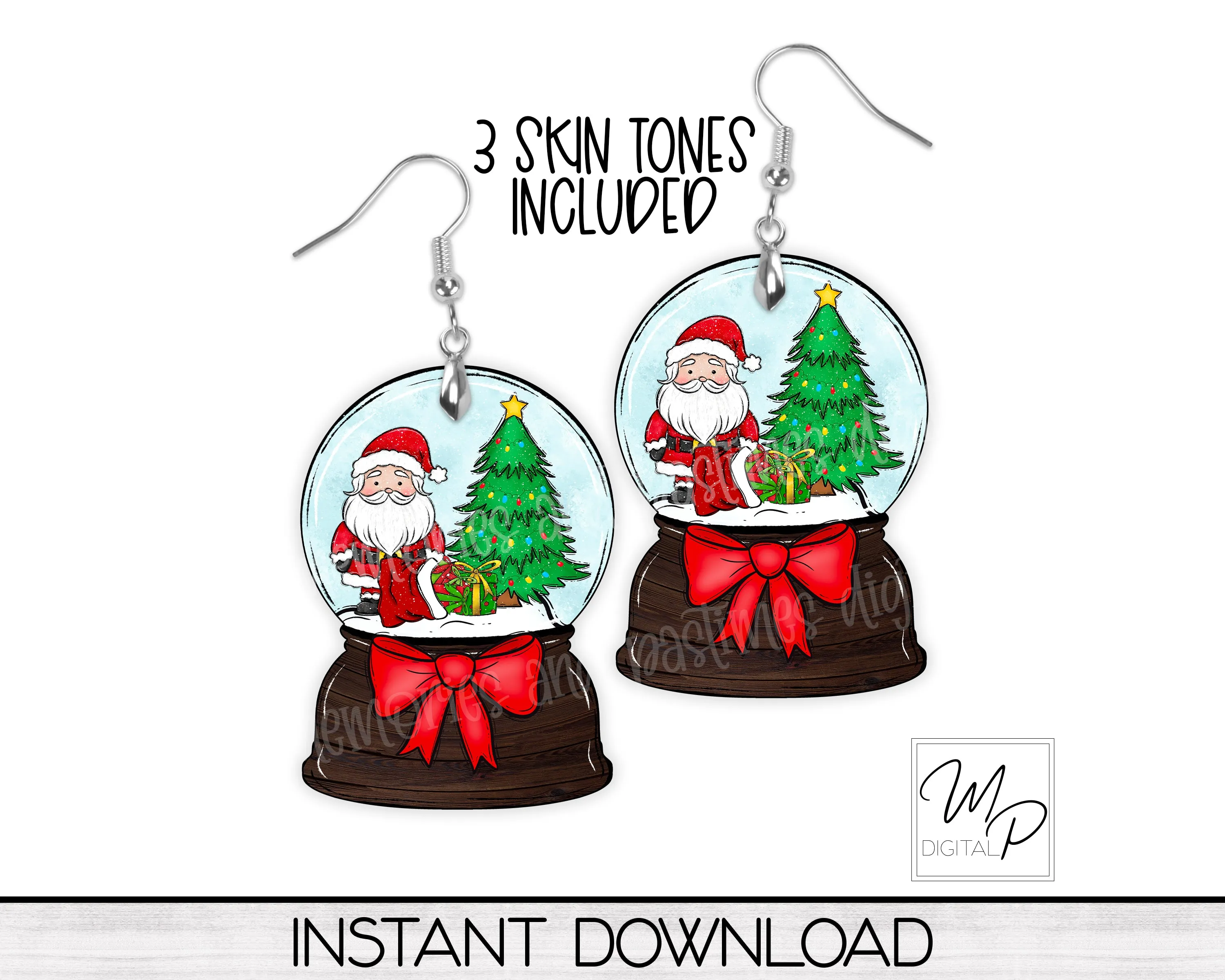 Season of Snow Globes PNG BUNDLE, Digital Download for Sublimation of Earrings, Signs