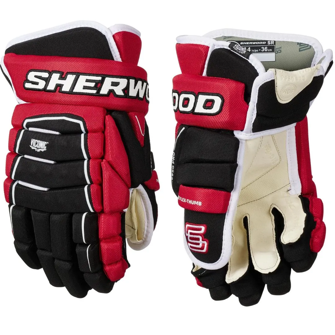 Sherwood 9950 HOF Pro 4 Roll Senior Hockey Gloves