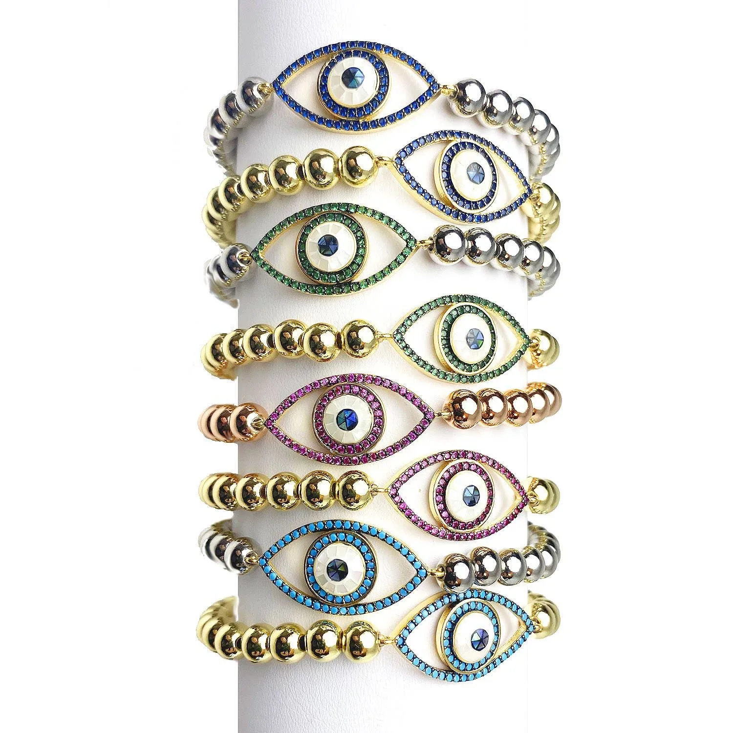 Spicy CZ Evil Eye Colorful Bracelet