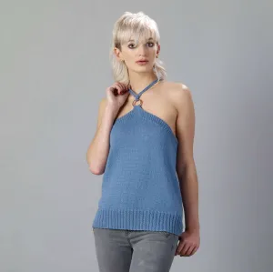 Sugar Bush  Knit Entwined Halter Top