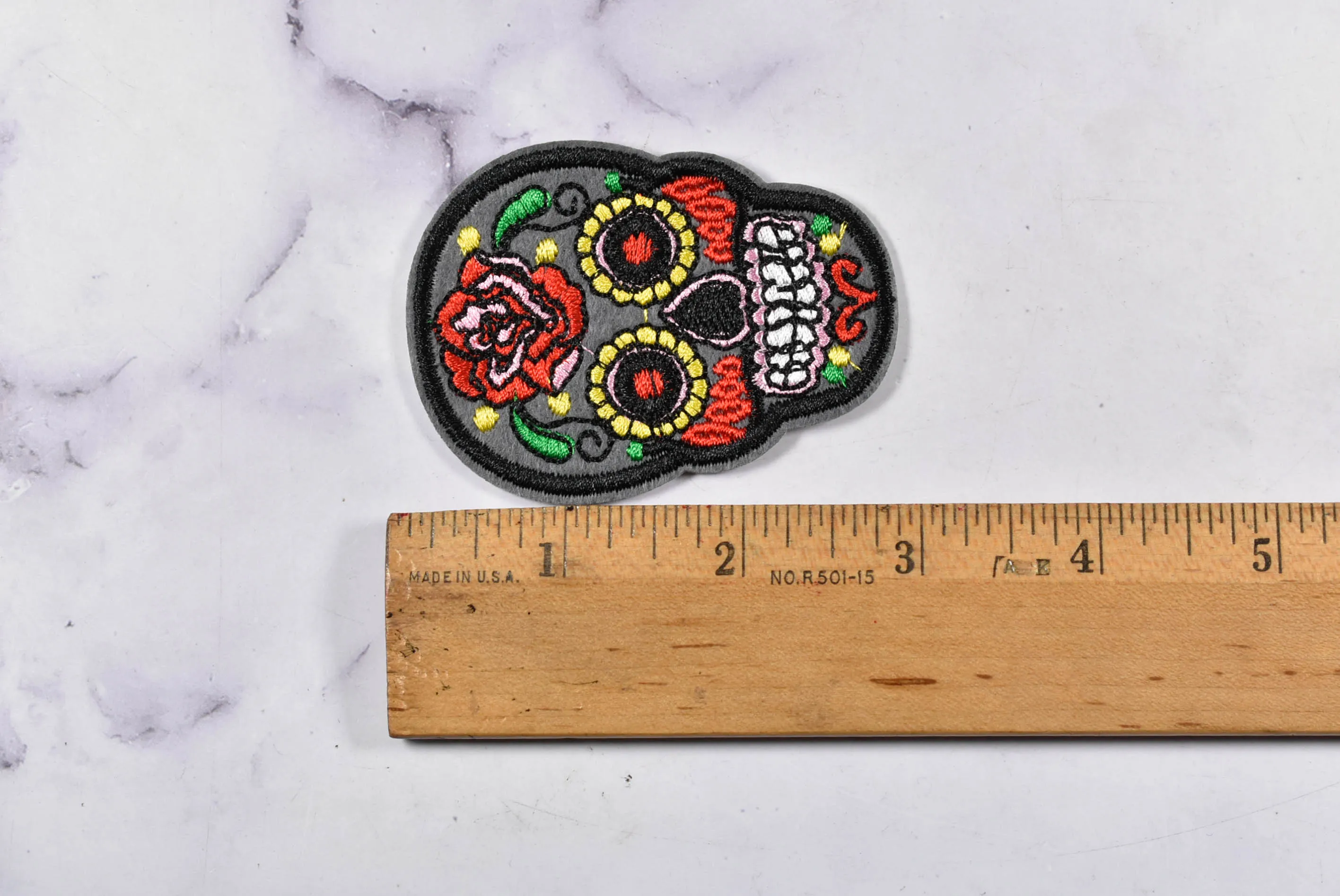 Sugar Skull Patch - Day of the Dead Patch - Iron On Sugar Skull Patch