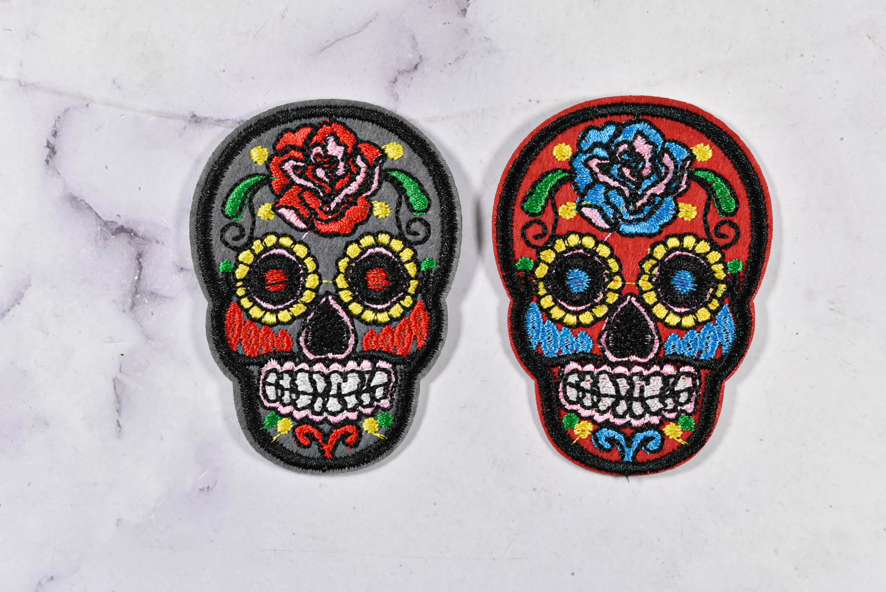 Sugar Skull Patch - Day of the Dead Patch - Iron On Sugar Skull Patch