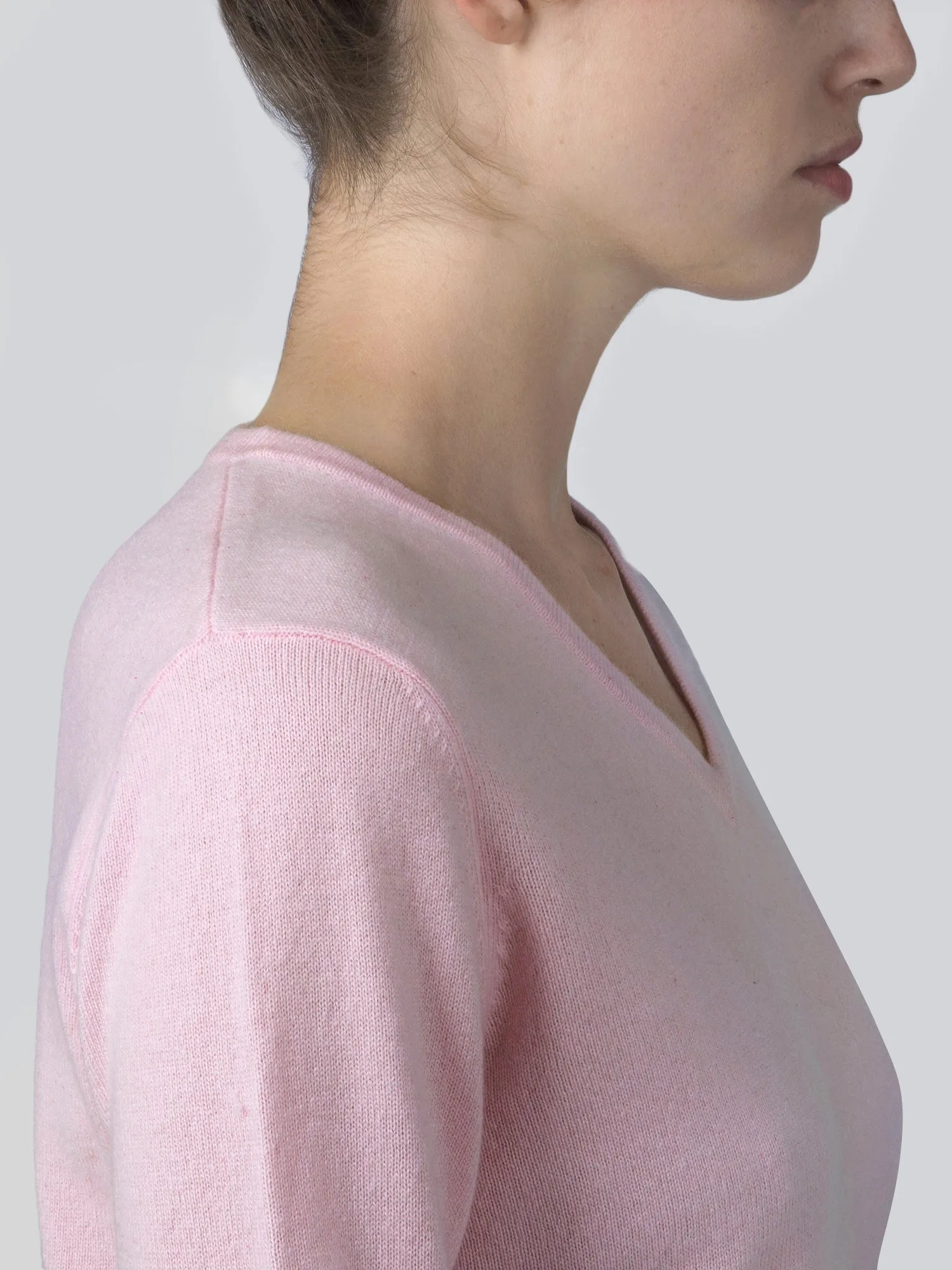 V Neck Sweater_Pink