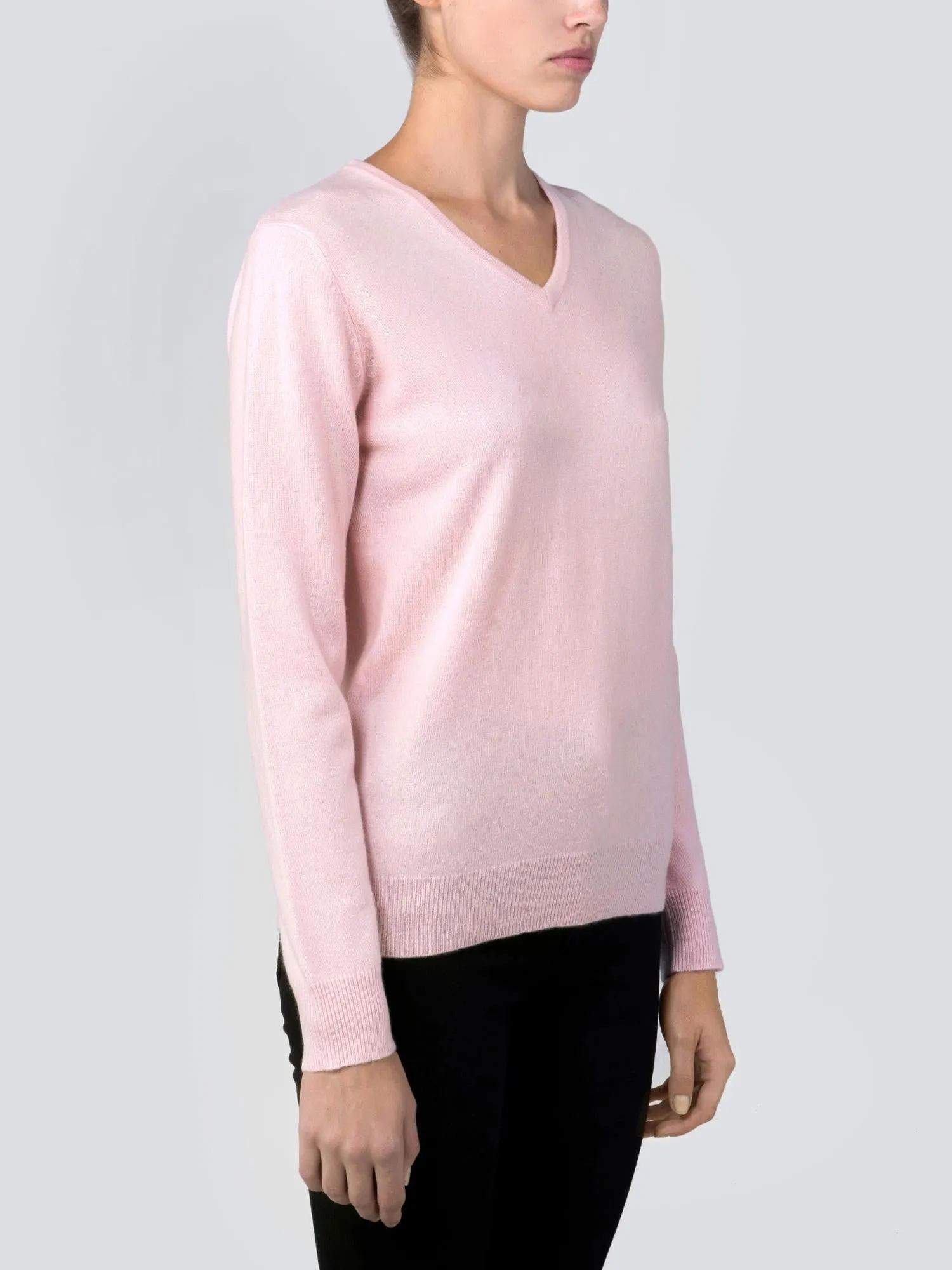 V Neck Sweater_Pink