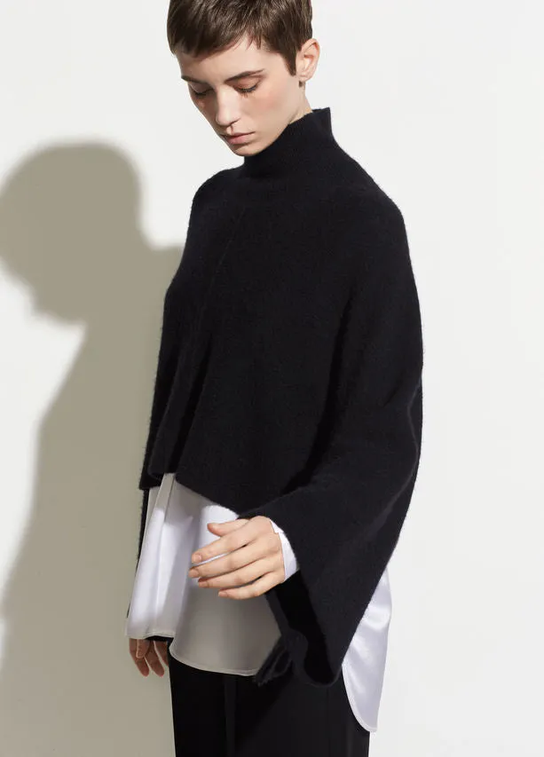 Vince Black Turtleneck Poncho