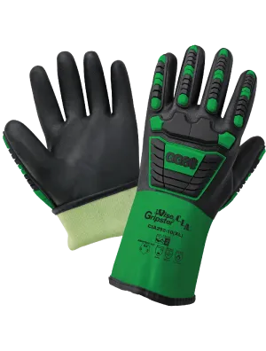 Vise Gripster® C.I.A. Premium Double-Dipped PVC-Nitrile Supported Gloves with Chemical Handling and Cut, Impact, Abrasion, and Puncture Resistance - CIA292