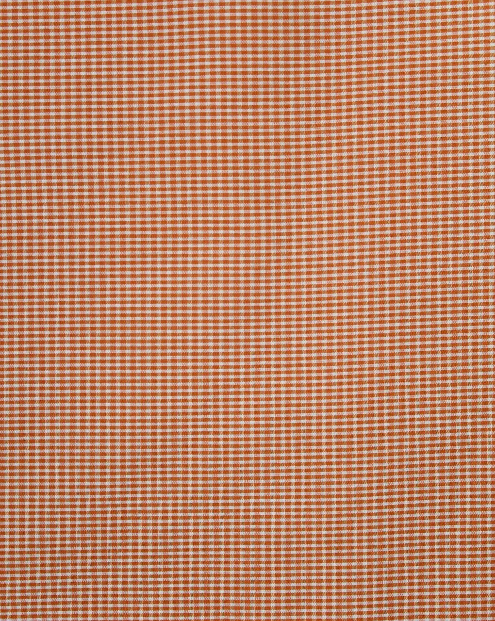 White And Orange Checks Cotton Cambric Fabric