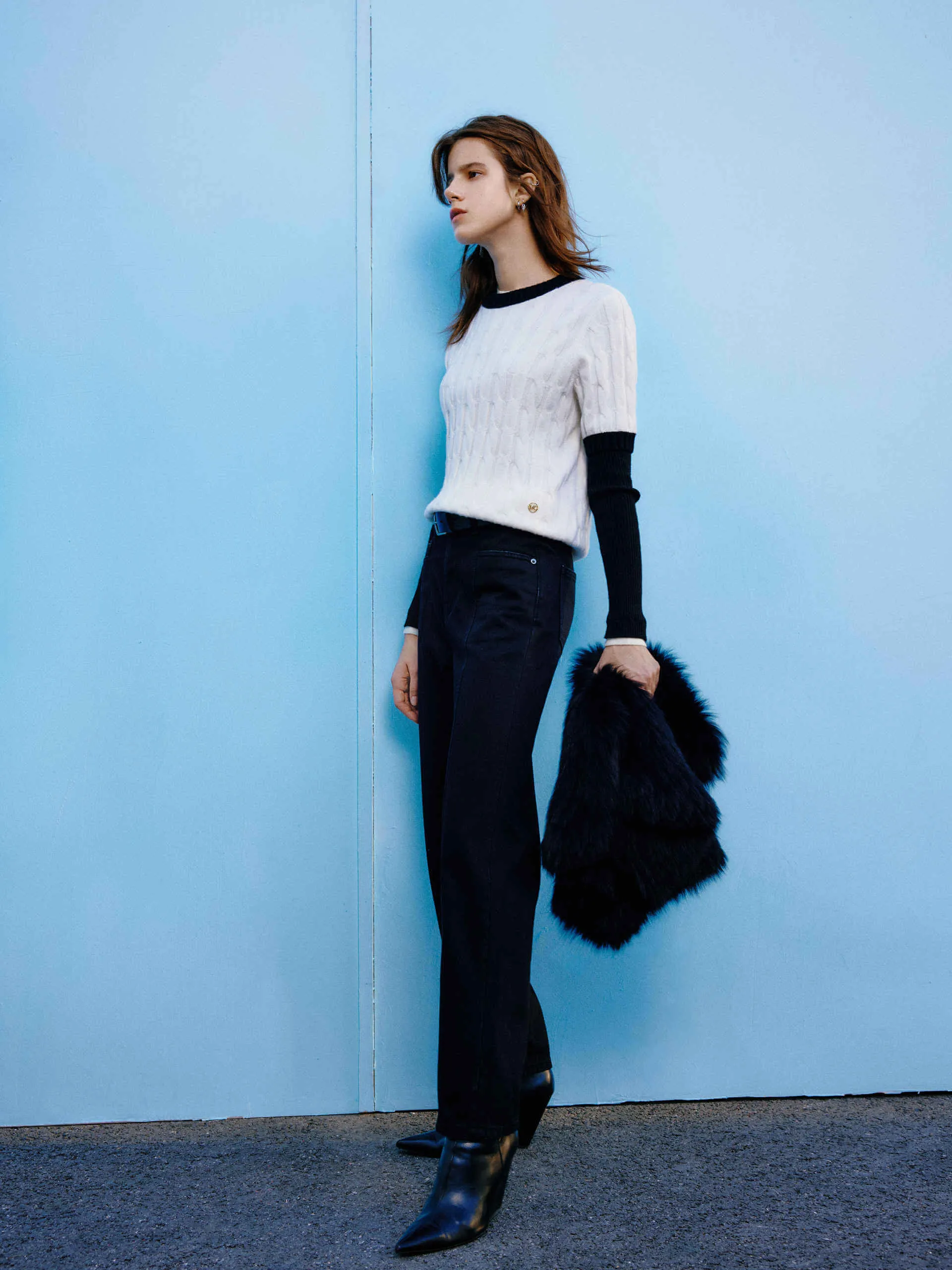 Wool Cashmere Knit Top